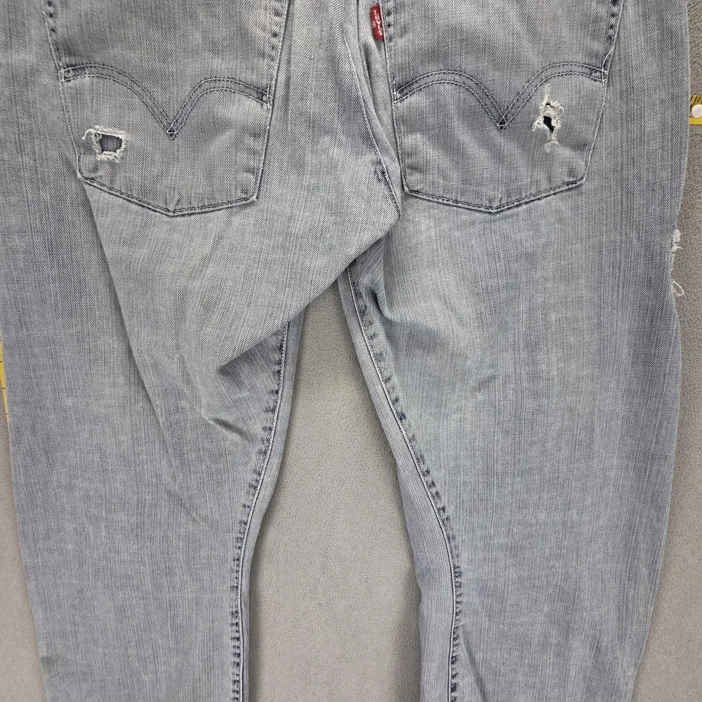 Vintage Levis Engineered Jeans Mens Gray Twisted Baggy Wide Leg Fits 30x26